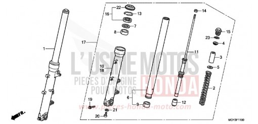 FOURCHETTE AVANT VFR800XB de 2011